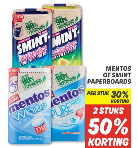 Mentos kauwgom folder aanbieding bij Dekamarkt - details