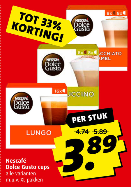 Nescafe   dolce gusto capsules folder aanbieding bij  Boni - details