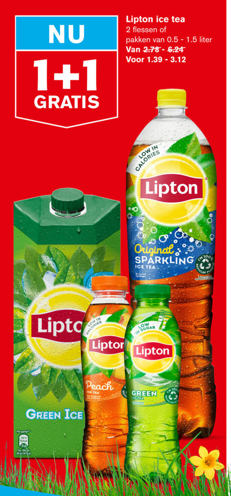 Lipton   ice tea folder aanbieding bij  Hoogvliet - details