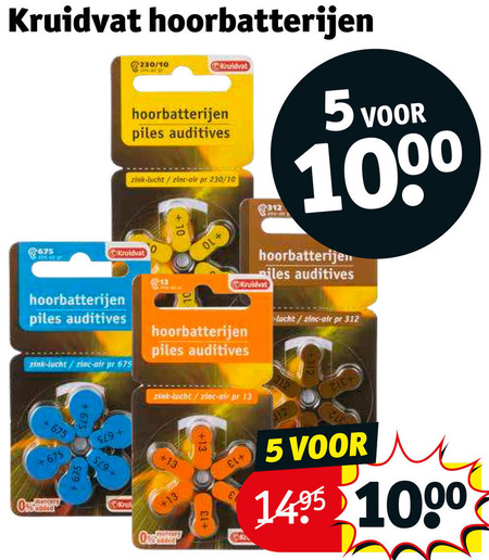 kopen Barmhartig Open Kruidvat Huismerk gehoorapparaatbatterijen folder aanbieding bij Kruidvat -  details