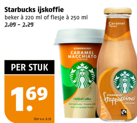 Starbucks   ijskoffie folder aanbieding bij  Poiesz - details