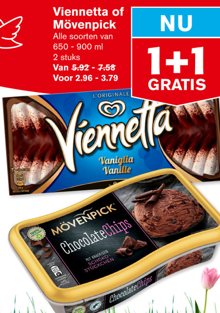 Ola Viennetta   ijstaart folder aanbieding bij  Hoogvliet - details