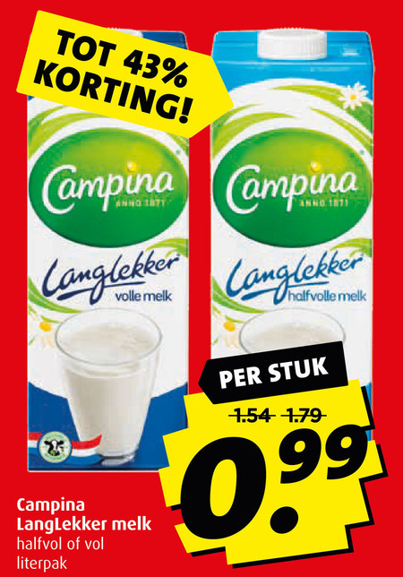 Campina   melk folder aanbieding bij  Boni - details