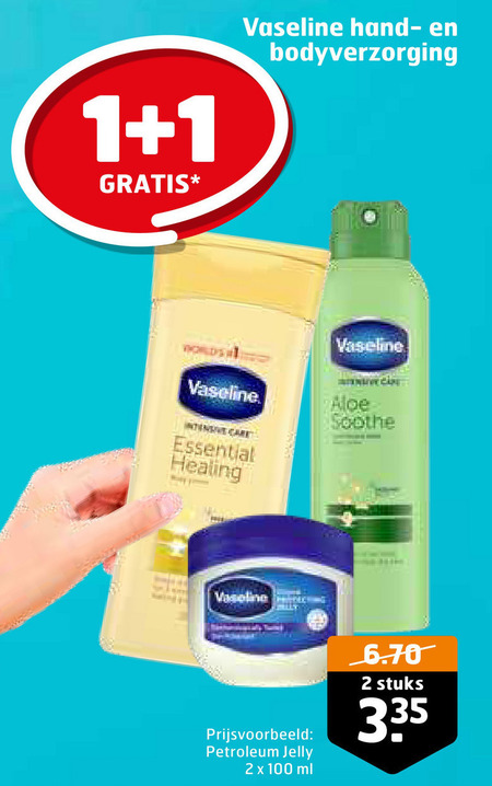 Vaseline   bodylotion, handcreme folder aanbieding bij  Trekpleister - details