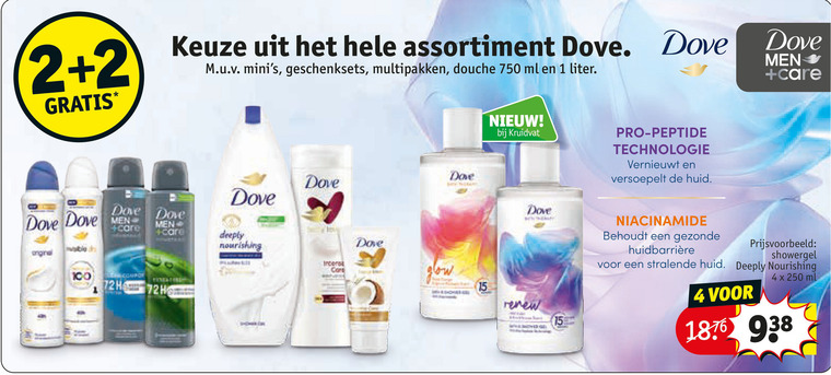 Besluit Experiment globaal Dove deodorant, shampoo folder aanbieding bij Kruidvat - details