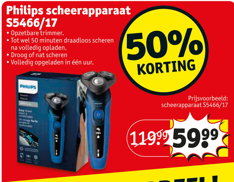 Renovatie Vechter Er is een trend Philips elektrisch scheerapparaat folder aanbieding bij Kruidvat - details