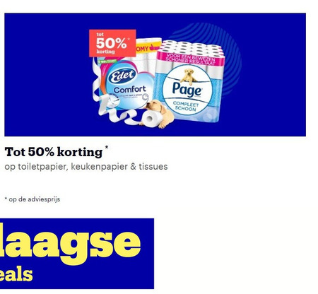 Page   toiletpapier, tissue folder aanbieding bij  Bol.com - details