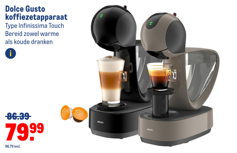 Weiland Bot vloeistof Krups dolce gusto apparaat folder aanbieding bij Makro - details