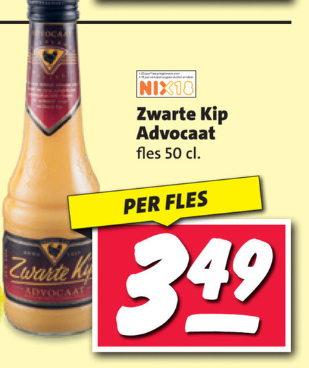 Zwarte Kip   advocaat folder aanbieding bij  Nettorama - details