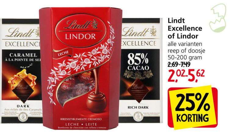 Lindt   chocolade folder aanbieding bij  Jan Linders - details