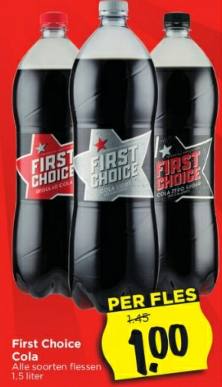 First Choice   cola folder aanbieding bij  Vomar - details
