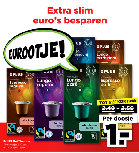 Plus Huismerk   koffiecups folder aanbieding bij  Plus Vandaag - details