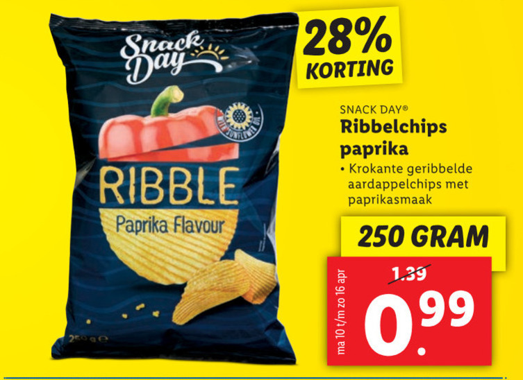 SnackDay   chips folder aanbieding bij  Lidl - details