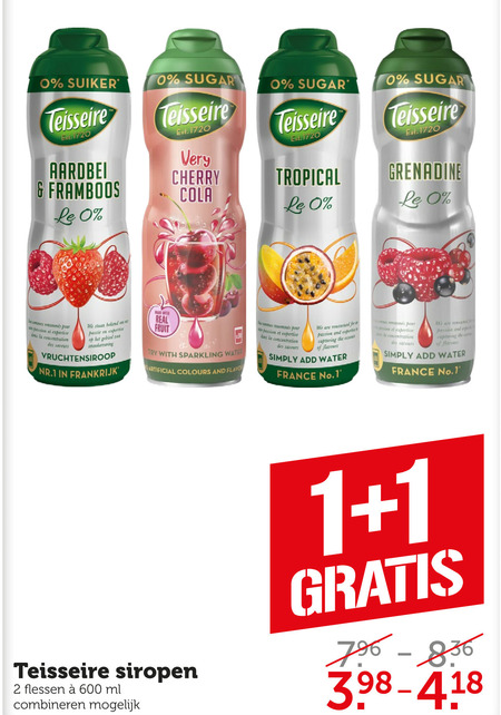 Teisseire   limonadesiroop folder aanbieding bij  Coop - details