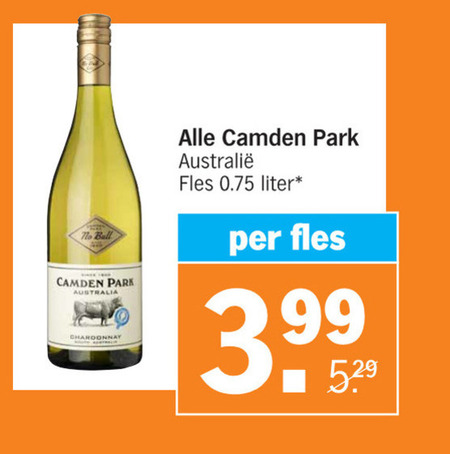 Camden Park   witte wijn folder aanbieding bij  Albert Heijn - details