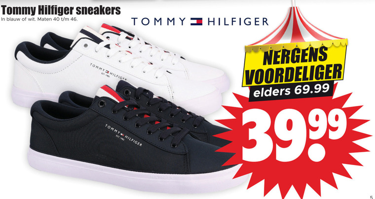 Tommy Hilfiger heren sneakers folder aanbieding bij Dirk details