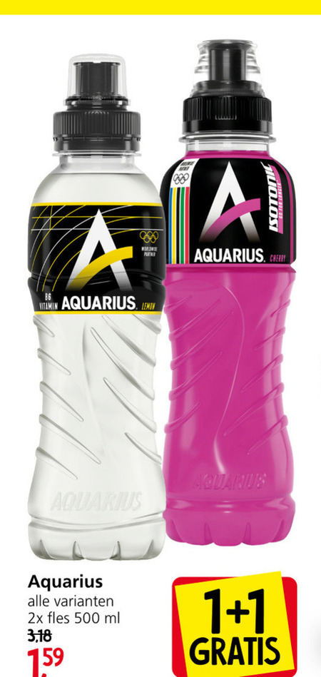 Aquarius   sportdrank folder aanbieding bij  Jan Linders - details