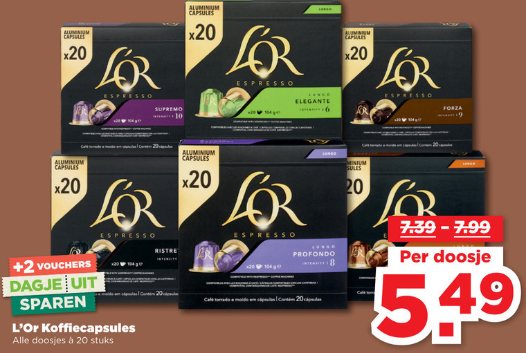 Douwe Egberts L Or   koffiecups folder aanbieding bij  Plus Vandaag - details