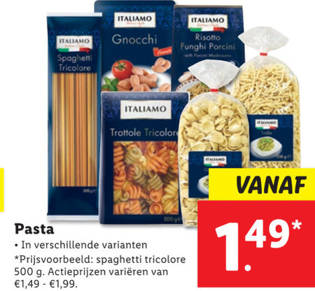 Italiamo trottole, spaghetti folder aanbieding bij Lidl - details