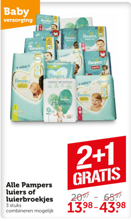 doel Krachtcel knecht Pampers luierbroekjes, luiers folder aanbieding bij Coop - details