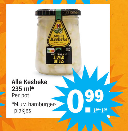 Kesbeke   augurken, amsterdamse uien folder aanbieding bij  Albert Heijn - details