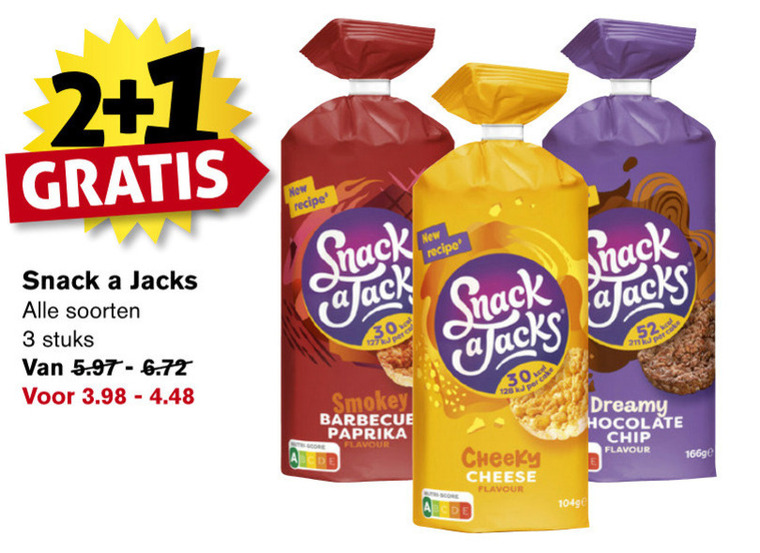 Snack a Jacks   rijstwafels folder aanbieding bij  Hoogvliet - details