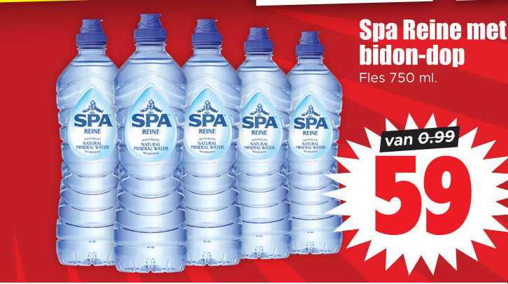 Spa   mineraalwater folder aanbieding bij  Dirk - details