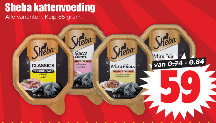 Om toevlucht te zoeken Geloofsbelijdenis proza Sheba kattenvoer folder aanbieding bij Dirk - details