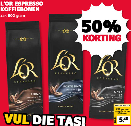 Douwe Egberts L Or   koffiebonen folder aanbieding bij  MCD Supermarkt Basis - details