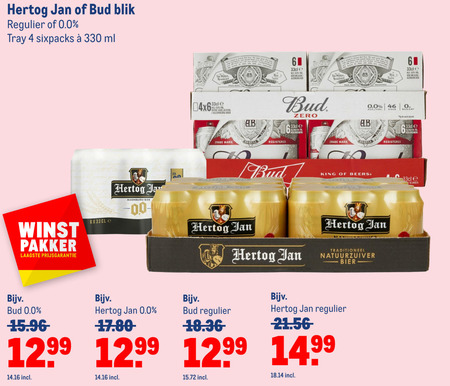 Bud   blikje bier folder aanbieding bij  Makro - details