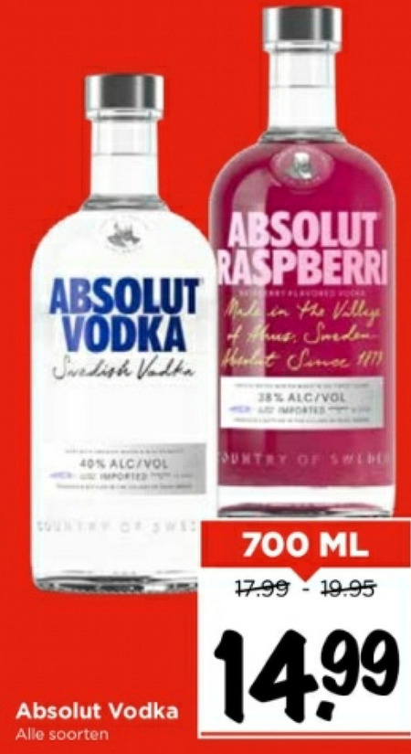 Absolut   wodka folder aanbieding bij  Vomar - details