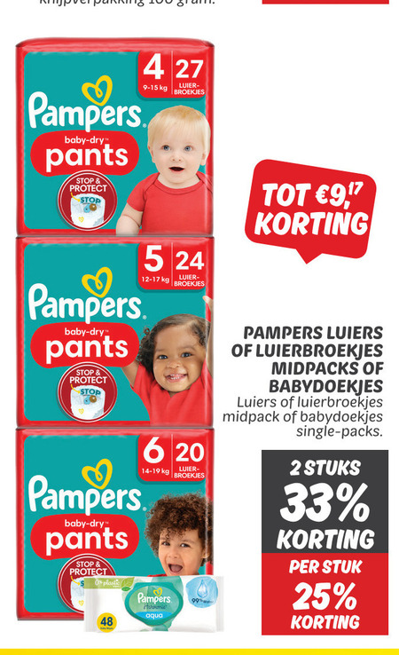 Melancholie genoeg strottenhoofd Pampers luierbroekjes, luiers folder aanbieding bij Dekamarkt - details