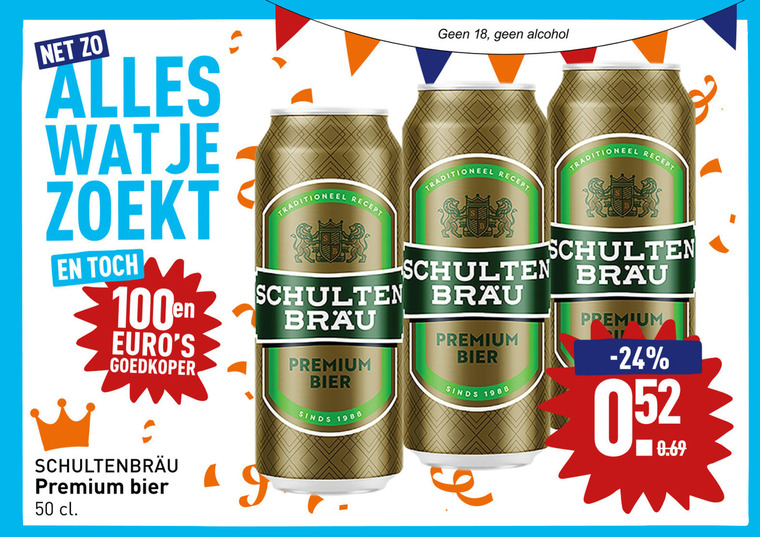 Schultenbrau Blikje Bier Folder Aanbieding Bij Aldi - Details