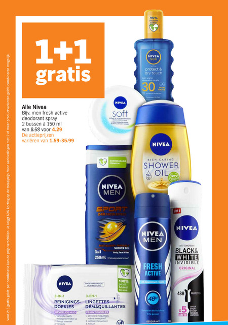 Hardheid Compatibel met Schurend Nivea gezichtsverzorging, gezichtsreiniging folder aanbieding bij Albert  Heijn - details