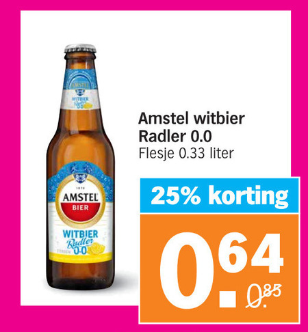 Amstel   radler bier folder aanbieding bij  Albert Heijn - details