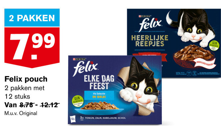 Felix   kattenvoer folder aanbieding bij  Hoogvliet - details