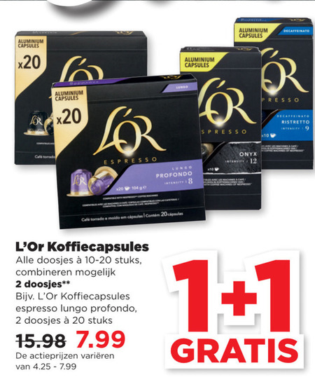 Douwe Egberts L Or   koffiecups folder aanbieding bij  Plus Vandaag - details