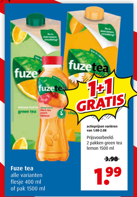 Fuze Tea   ice tea folder aanbieding bij  Boni - details