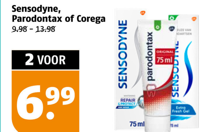 Sensodyne   tandpasta folder aanbieding bij  Poiesz - details