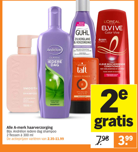 vaak Fabrikant Scorch Alle merken shampoo, conditioner folder aanbieding bij Albert Heijn -  details