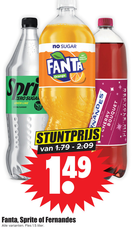 Fanta   frisdrank folder aanbieding bij  Dirk - details