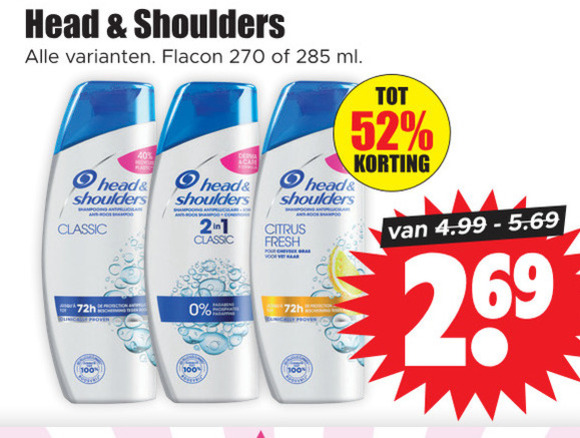 Head and shoulders 2025 aanbieding