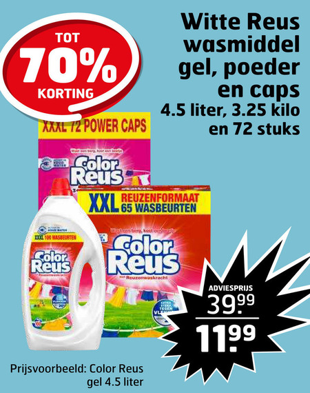 Witte Reus   wasmiddel folder aanbieding bij  Trekpleister - details