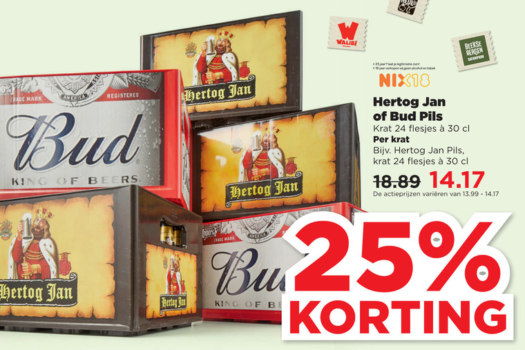 Hertog Jan   krat bier folder aanbieding bij  Plus - details