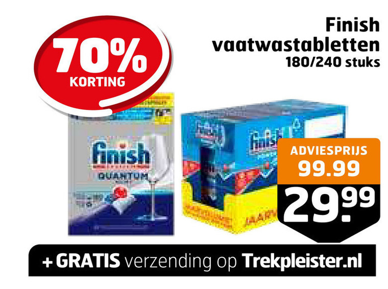 Finish   vaatwasmiddel folder aanbieding bij  Trekpleister - details