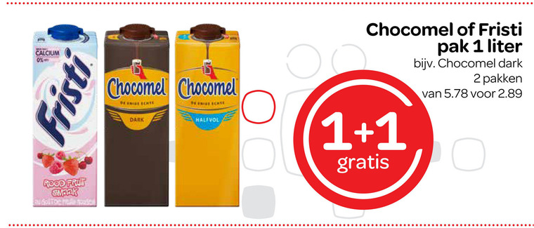 Fristi   chocolademelk, drinkyoghurt folder aanbieding bij  Spar - details