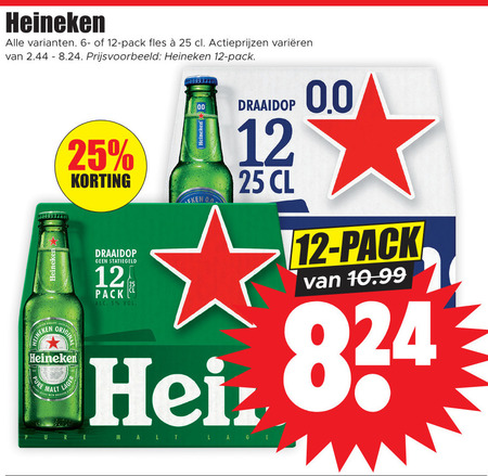 Heineken   flesje bier folder aanbieding bij  Dirk - details