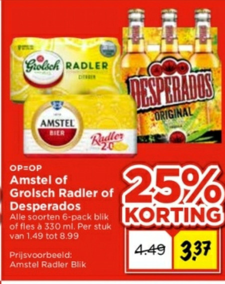 Grolsch Radler Bier Speciaalbier Folder Aanbieding Bij Vomar Details