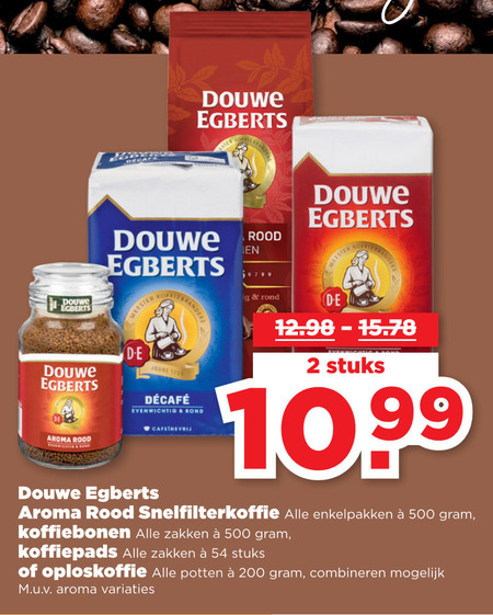 Douwe Egberts   koffie, koffiepad folder aanbieding bij  Plus Vandaag - details