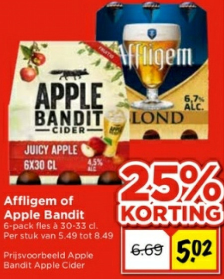 Affligem   appelcider, speciaalbier folder aanbieding bij  Vomar - details